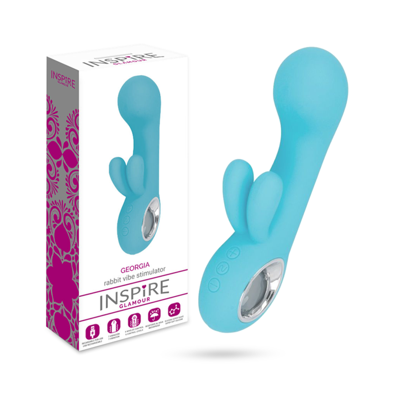 INSPIRE GLAMOUR – GEORGIA vibromasseur lapin turquoise