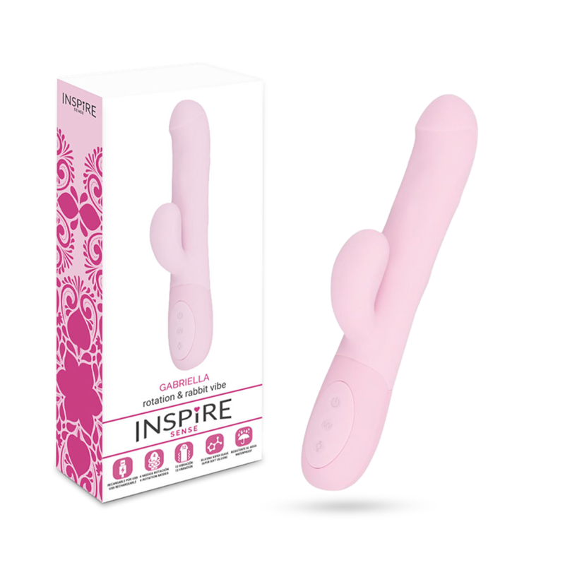 INSPIRE SENSE – GABRIELLA vibromasseur lapin avec rotation rose