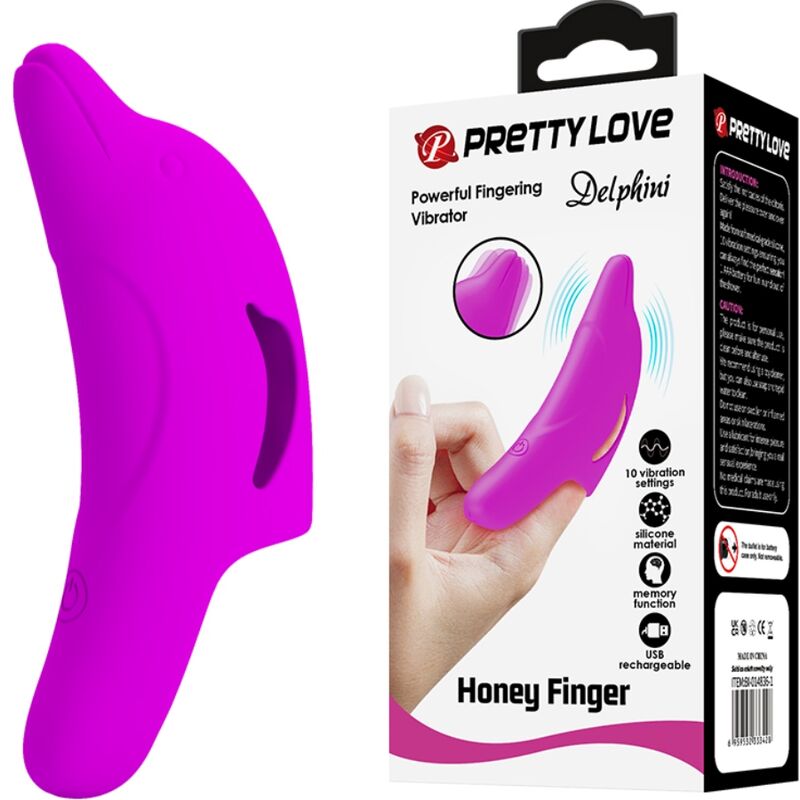 PRETTY LOVE - puissant vibromasseur de doigts violet DELPHINI