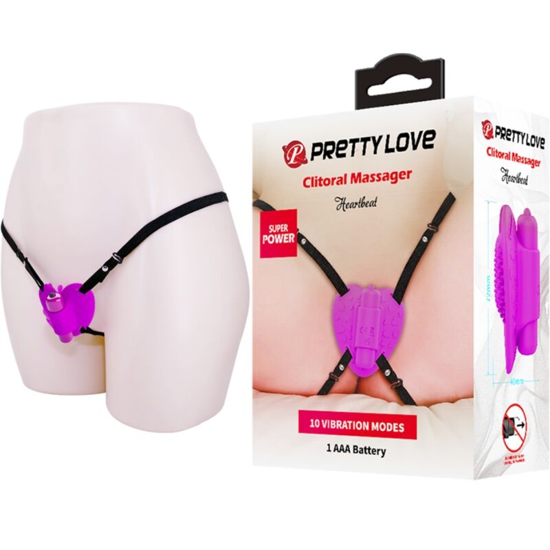 PRETTY LOVE - vibromasseur de clitoris HEARTBEAT 10 modes de vibration violet