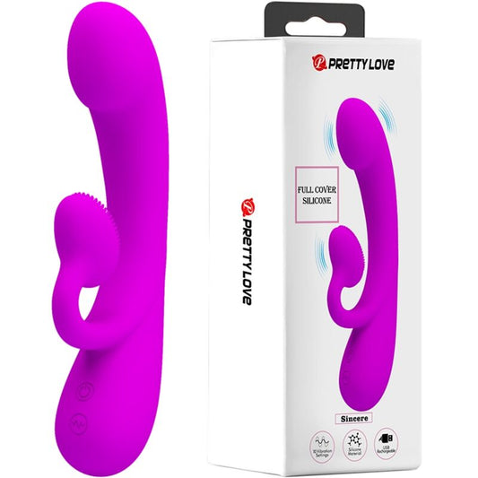 PRETTY LOVE - vibromasseur SINCERE et ventouse de clitoris silicone violet