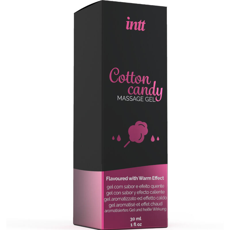 INTT MASSAGE & ORAL SEX - GEL DE MASSAGE SAVEUR COTTON BABE À PAPA ET EFFET CHAUFFANT