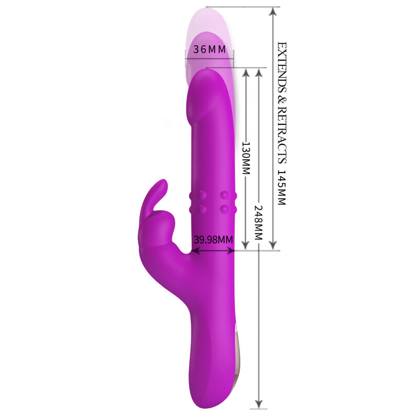 PRETTY LOVE - vibromasseur REESE avec rotation violet