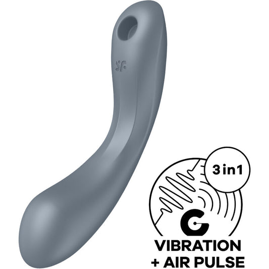 SATISFYER - CURVY TRINITY 1 vibromasseur incurvé avec air pulsé