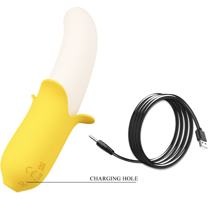 PRETTY LOVE - BANANA GEEK SUPER POWER 7 vibrations up&down (mouvement haut et bas) silicone noir