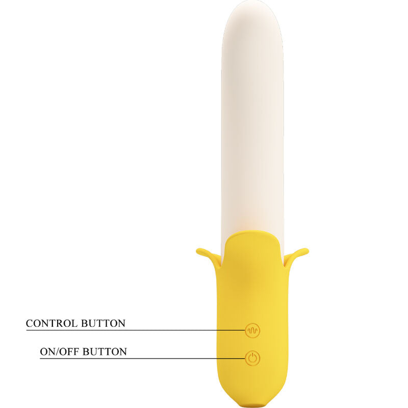 PRETTY LOVE - BANANA GEEK SUPER POWER 7 vibrations up&down (mouvement haut et bas) silicone noir