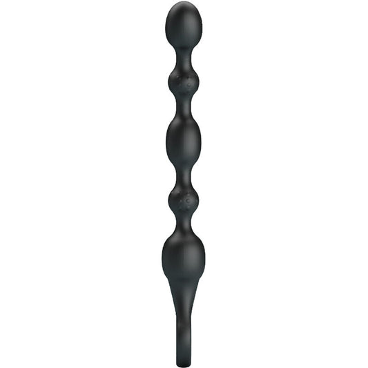 PRETTY LOVE - sonde anal perlée 10 vibrations rechargeables en silicone