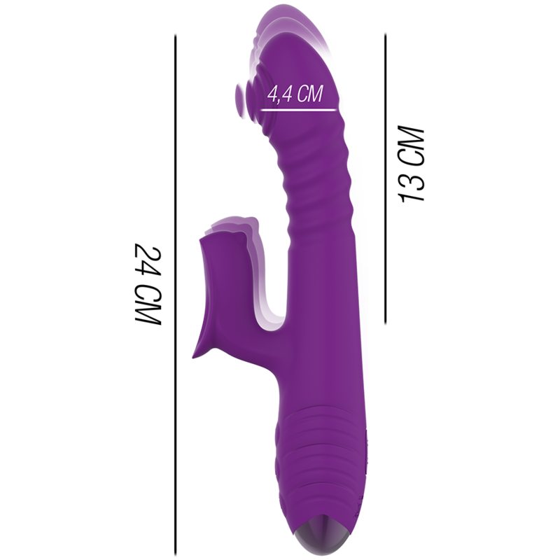 INTENSE - vibromasseur rechargeable multifonction IGGY clitoris et vagin violet