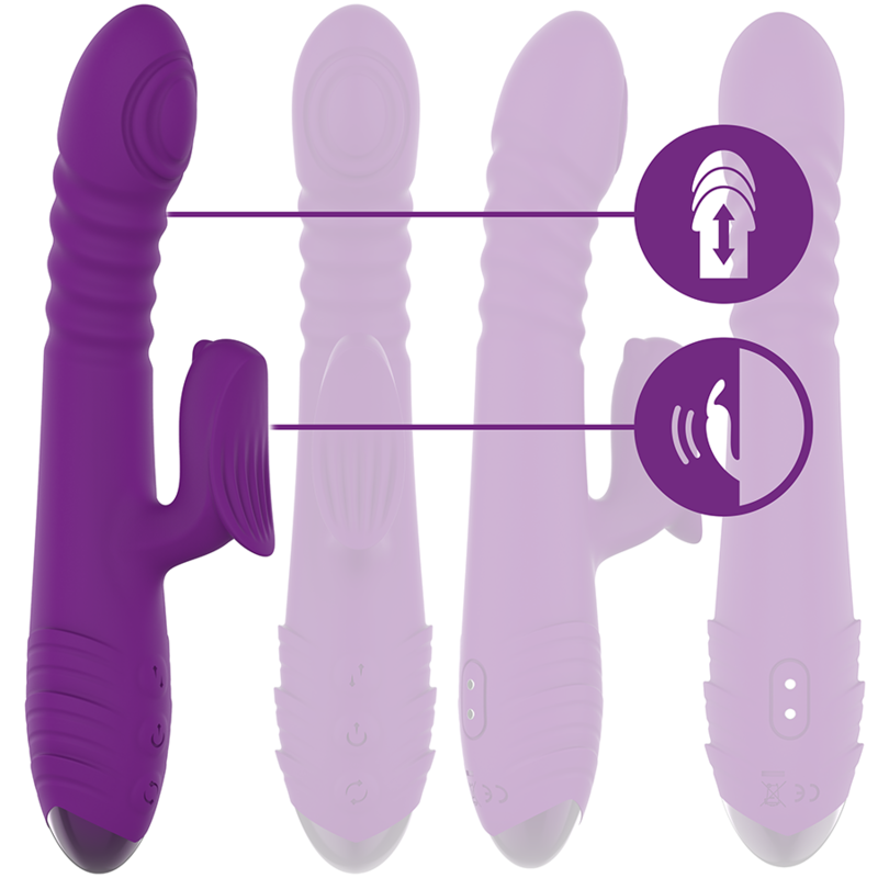 INTENSE - vibromasseur rechargeable multifonction IGGY clitoris et vagin violet