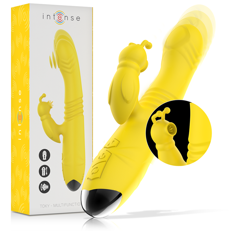 INTENSE - vibromasseur multifonction TOKY clitoris et vagin jaune