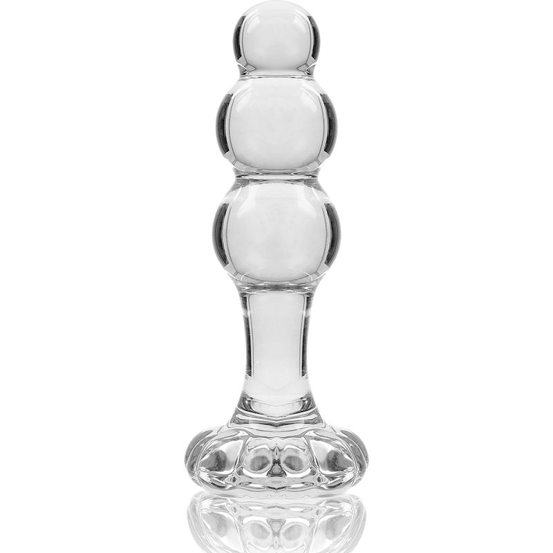 NEBULA IBIZA - n° 1 plug anal en verre borosilicate transparent 10.5 cm -o- 3 cm