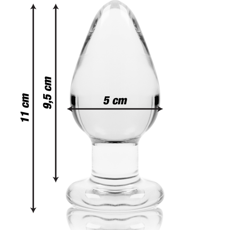 NEBULA IBIZA - plug anal n° 3 verre borosilicate transparent 11 cm -o- 5 cm