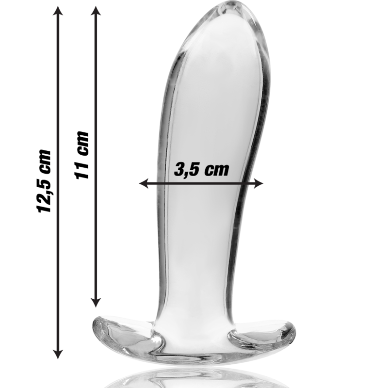 NEBULA IBIZA - plug anal n° 5 verre borosilicate clair 12.5 cm -o- 3.5 cm