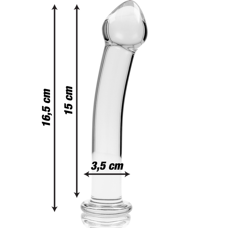 NEBULA IBIZA - n° 11 plug anal en verre borosilicate clair 16 cm -o- 3 cm