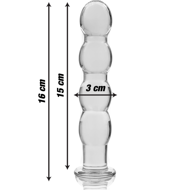 NEBULA IBIZA - n° 10 plug anal en verre borosilicate clair 16.5 cm -o- 3.5 cm