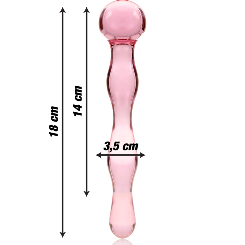 NEBULA IBIZA - n° 13 plug anal en verre borosilicate clair 18 cm -o- 3.5 cm