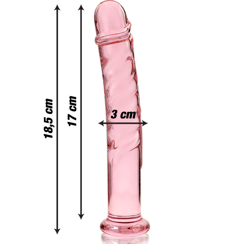 NEBULA IBIZA - n° 16 plug anal en verre borosilicate clair 18.5 cm -o- 3 cm