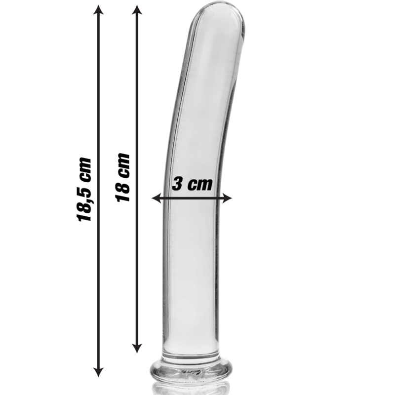 NEBULA IBIZA - n° 17 plug anal en verre borosilicate clair 18.5 cm -o- 3 cm