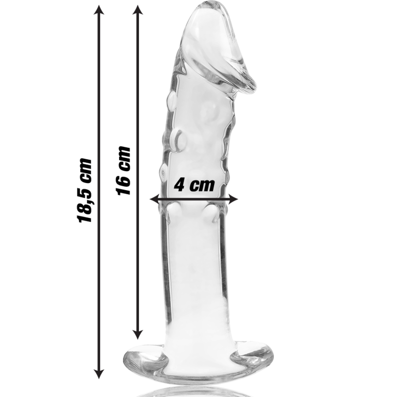 NEBULA IBIZA - n° 19 plug anal en verre borosilicate clair 18.5 cm -o- 4 cm