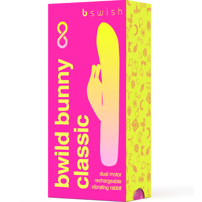 B-SWISH - vibromasseur rechargeable classique BWILD BUNNY INFINITE silicone rose