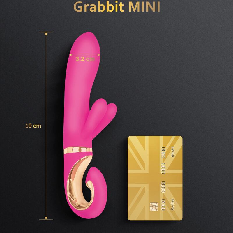 G-VIBE - vibromasseur GRABBIT MINI rose en silicone