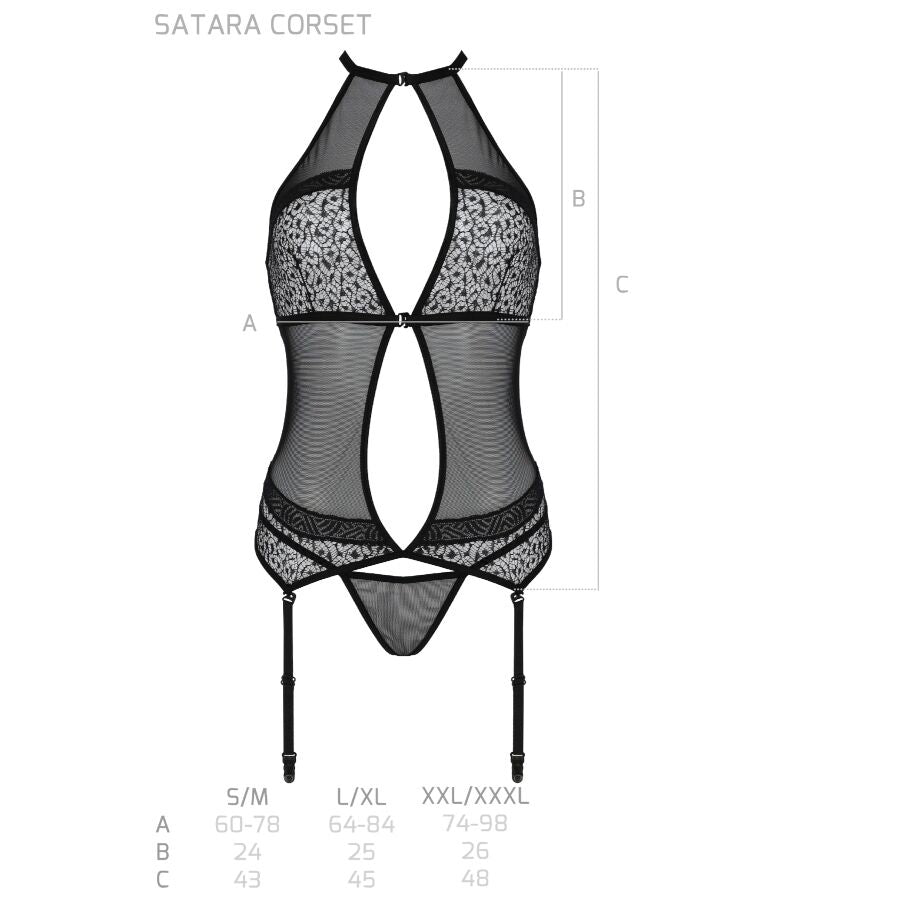 PASSION - corset SARA sensuel noir