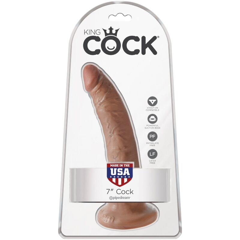 KING COCK - gode pénis réaliste 17.5 cm caramel