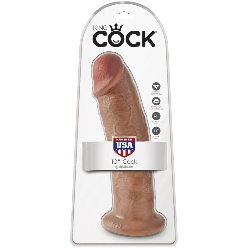 KING COCK - gode pénis réaliste 24 cm caramel