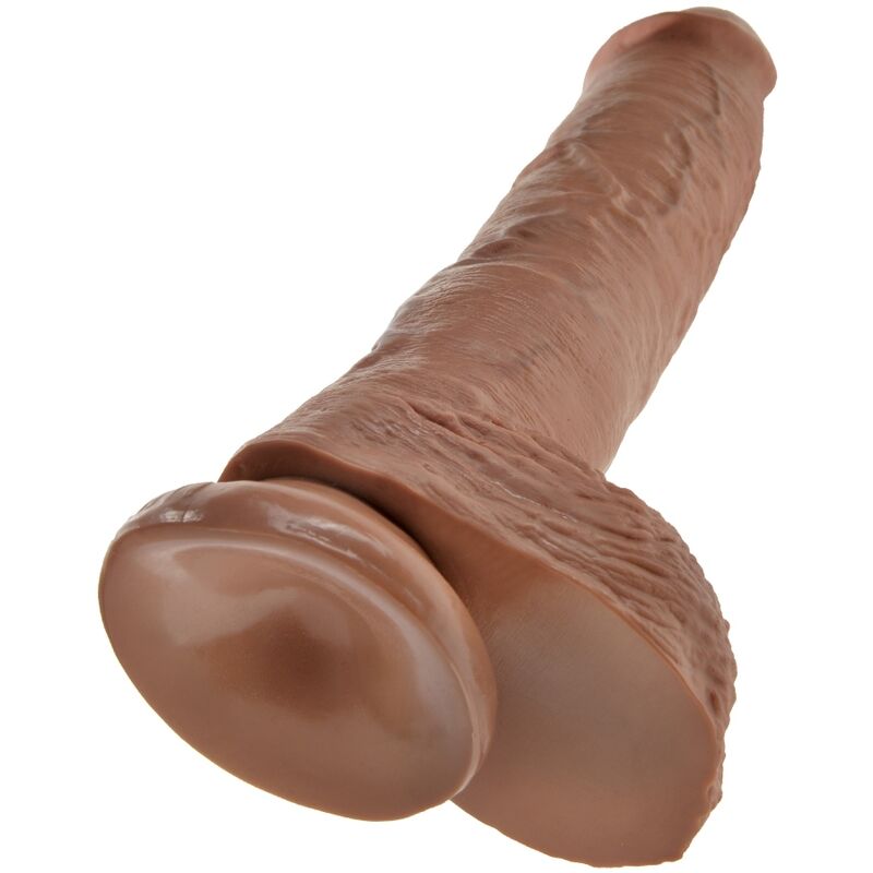 KING COCK - pénis réaliste avec testicules 19.8 cm caramel