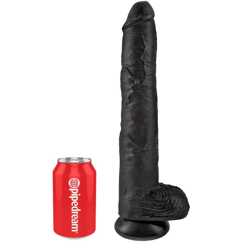 KING COCK - pénis réaliste avec testicules 30.5 cm noir