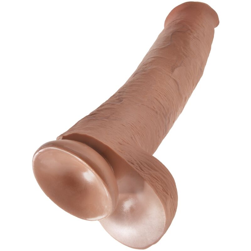 KING COCK - pénis réaliste avec testicules 34.2 cm caramel