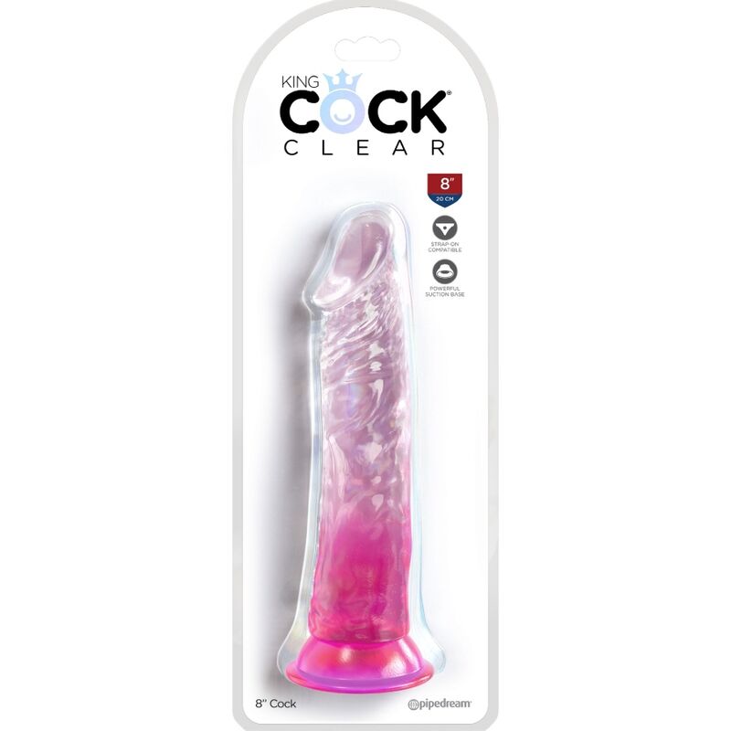 KING COCK - CLEAR gode pénis réaliste 19.7 cm rose