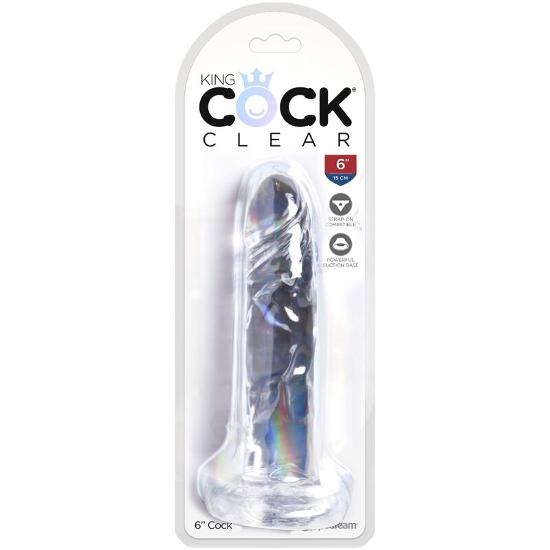 KING COCK - CLEAR gode pénis réaliste 15.5 cm transparent