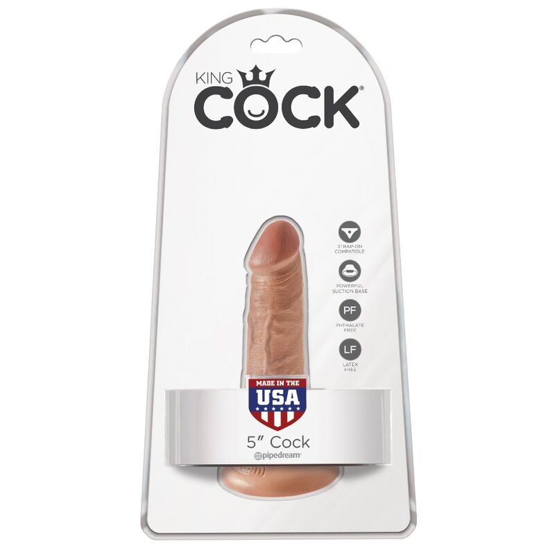 KING COCK - gode pénis réaliste 12 cm caramel