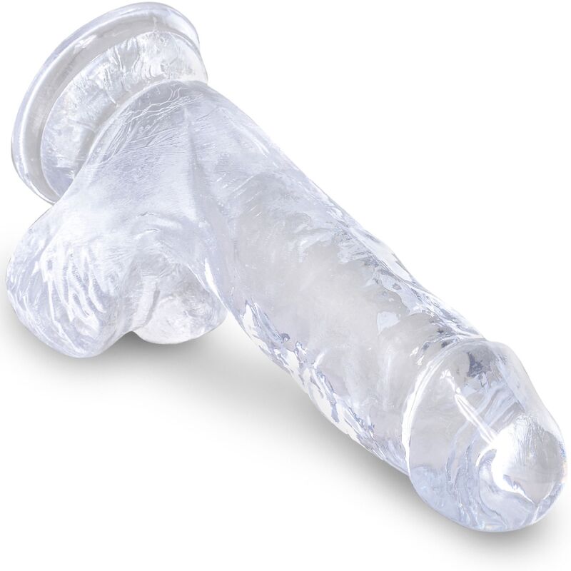 KING COCK - CLEAR pénis réaliste avec testicules 10.1 cm transparent