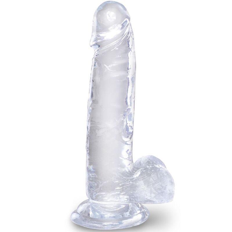 KING COCK - CLEAR pénis réaliste avec testicules 15.2 cm transparent