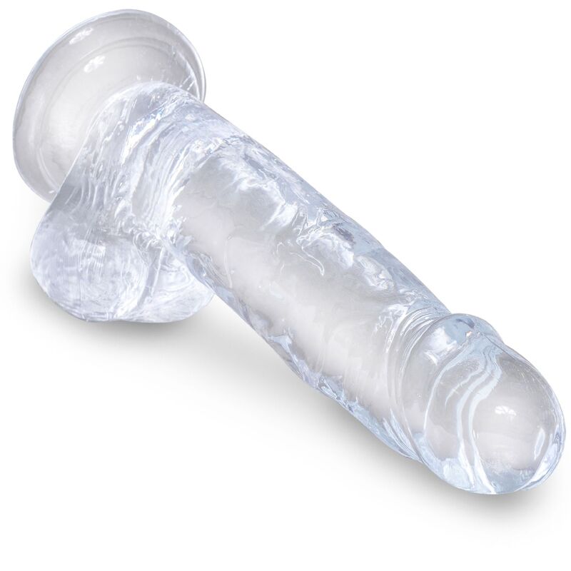 KING COCK - CLEAR pénis réaliste avec testicules 15.2 cm transparent