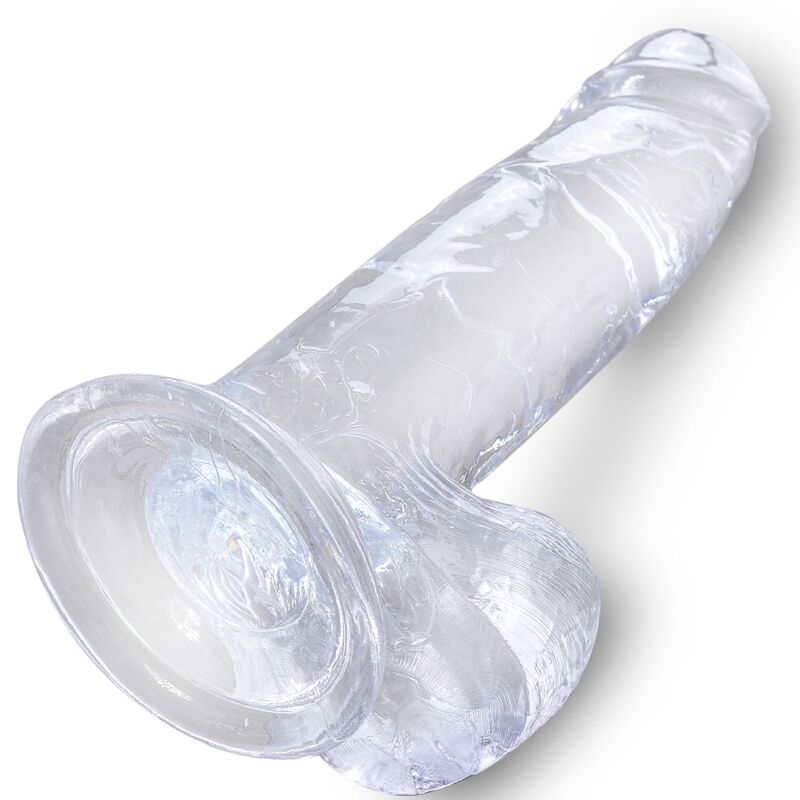 KING COCK - CLEAR pénis réaliste avec testicules 15.2 cm transparent