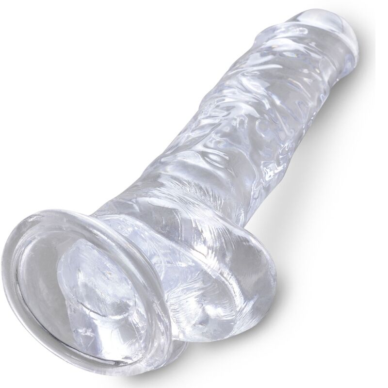 KING COCK - CLEAR pénis réaliste avec testicules 16.5 cm transparent