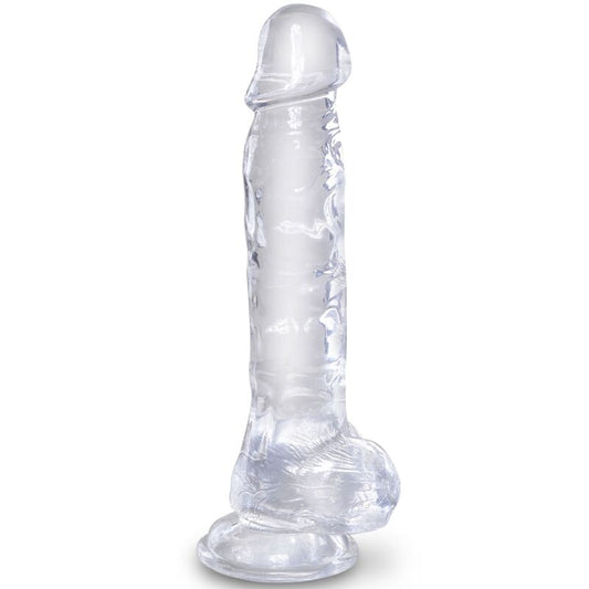 KING COCK - CLEAR pénis réaliste avec testicules 16.5 cm transparent