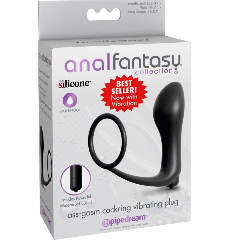 ANAL FANTASY - plug anal vibromasseur ASS-GASM Anneau pénien