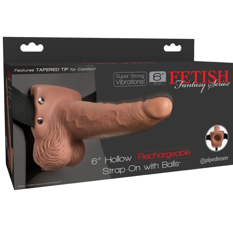 FETISH FANTASY SERIES - harnais réglable pénis réaliste avec testicules rechargeables et vibromasseur 15 cm