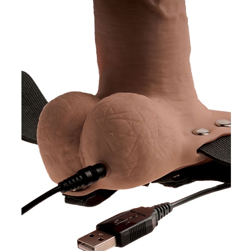 FETISH FANTASY SERIES - harnais réglable pénis réaliste avec testicules rechargeables et vibromasseur 15 cm