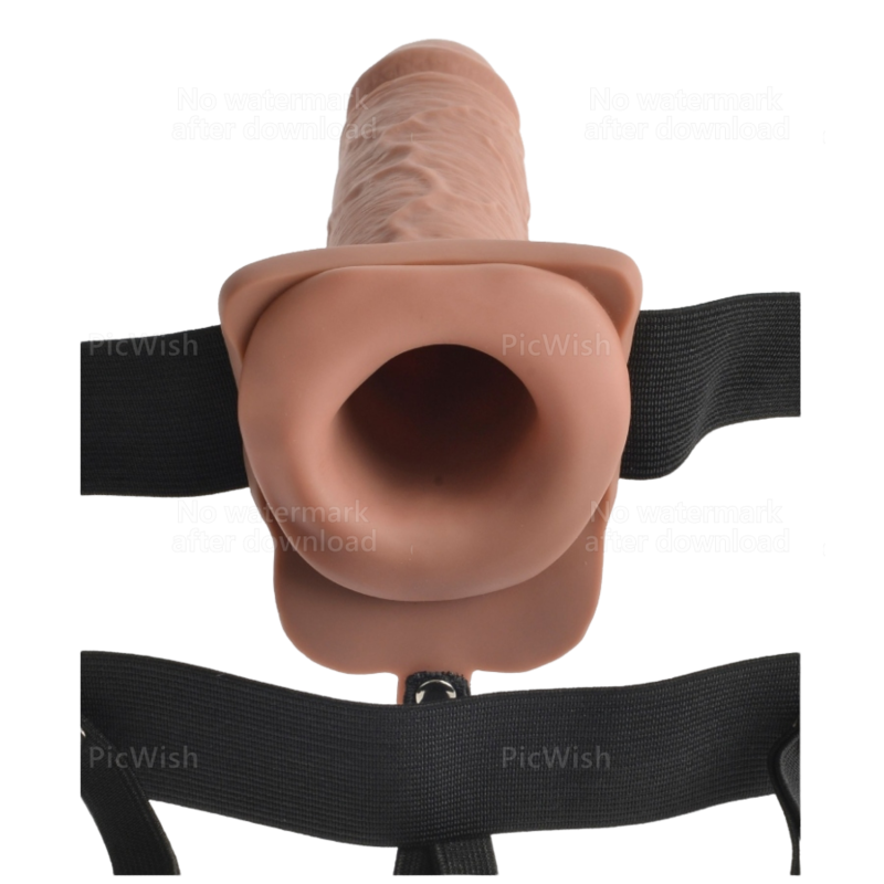 FETISH FANTASY SERIES - harnais réglable pénis réaliste avec balles rechargeables et vibromasseur 17,8 cm