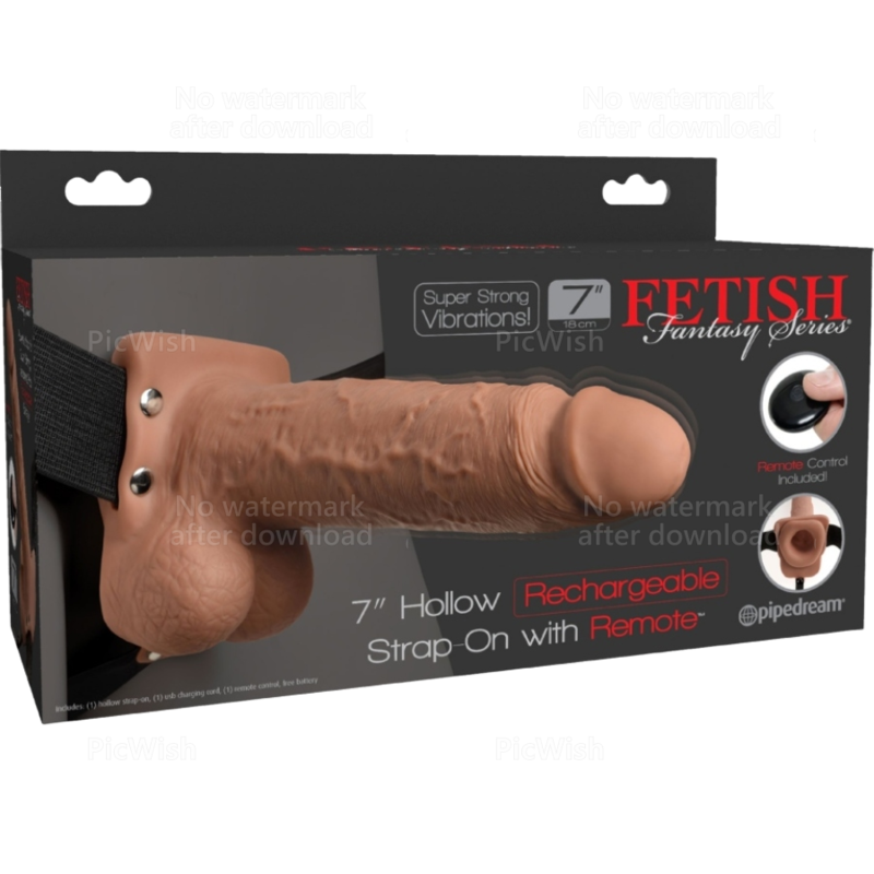 FETISH FANTASY SERIES - harnais réglable pénis réaliste avec balles rechargeables et vibromasseur 17,8 cm