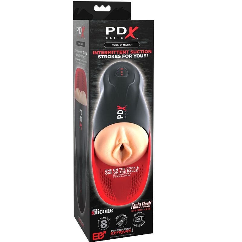 PDX ELITE - masturbateur FUCK-O-MATIC vagin double vibration pénis et testicules