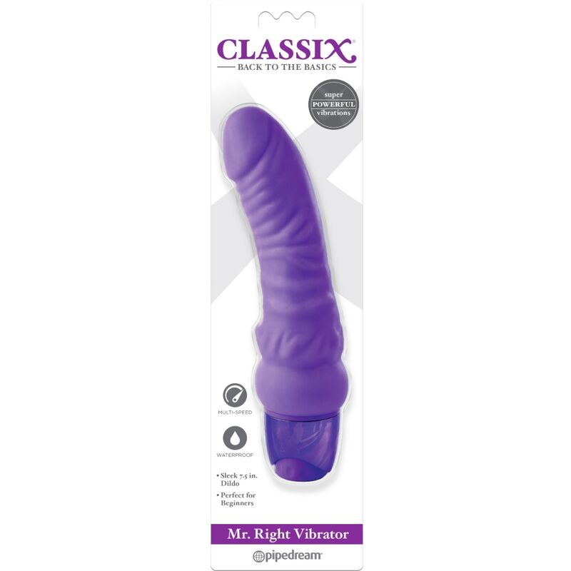 CLASSIX - gode vibrant MR. RIGHT  multi-vitesses 15,5 cm violet