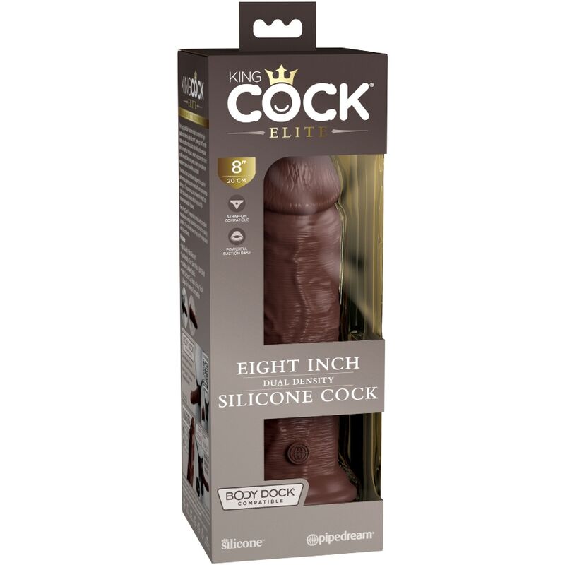 KING COCK - ELITE gode réaliste en silicone 20.3 cm marron