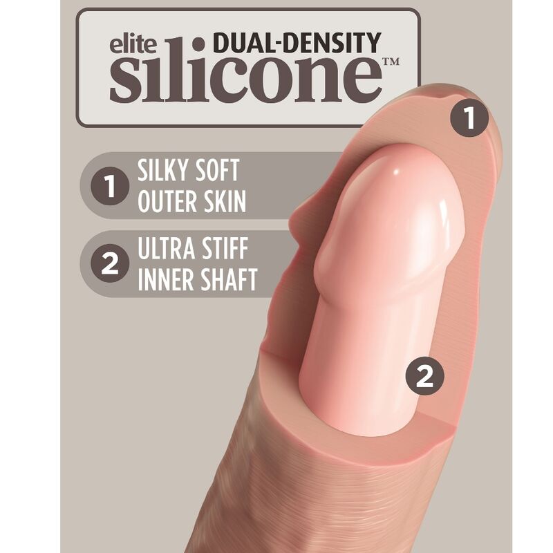 KING COCK - ELITE gode réaliste vibrant & silicone 15.2 cm