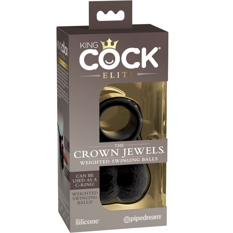 KING COCK - ELITE anneau avec testicule silicone